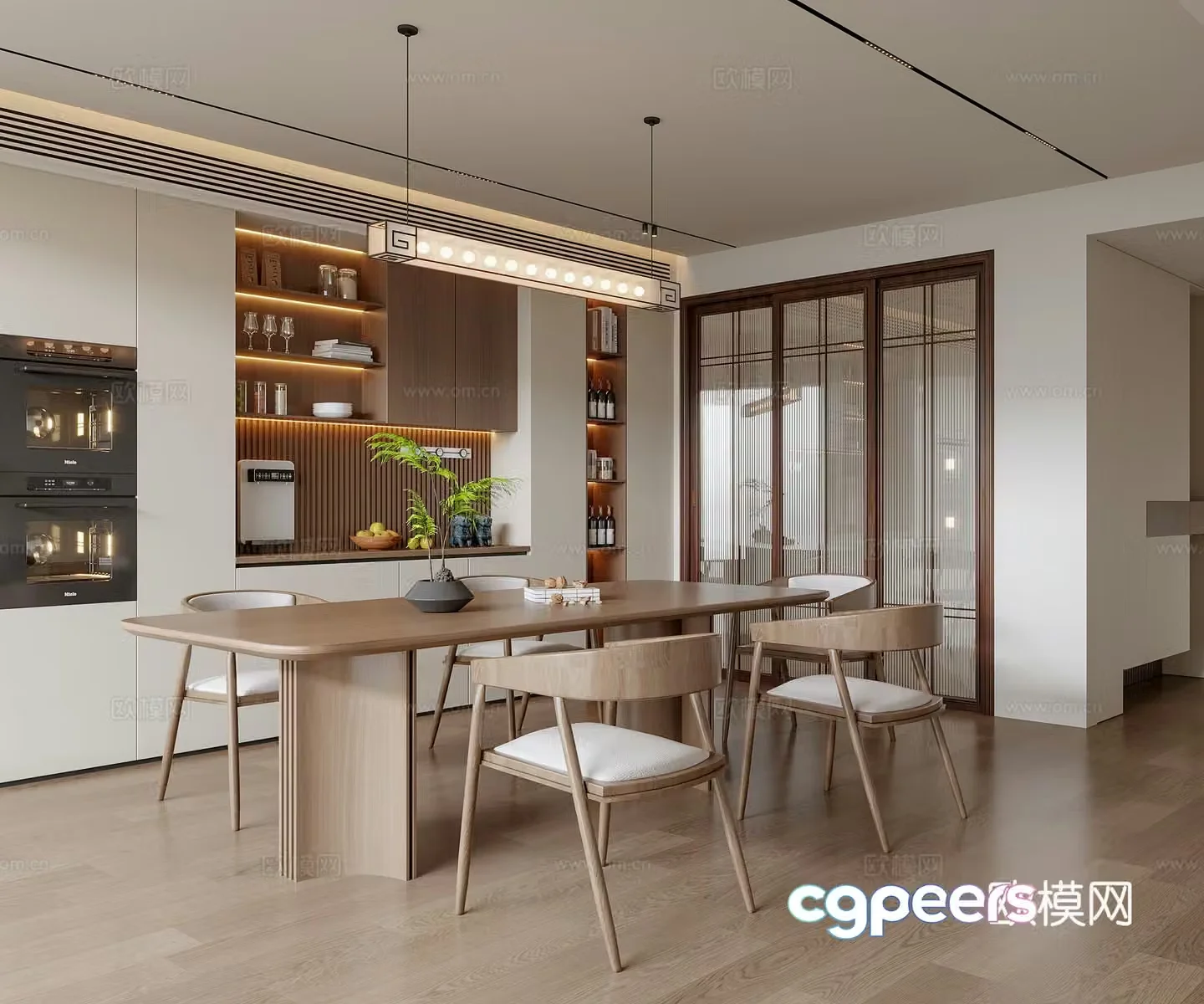 New Chinese Song style restaurant 3D model