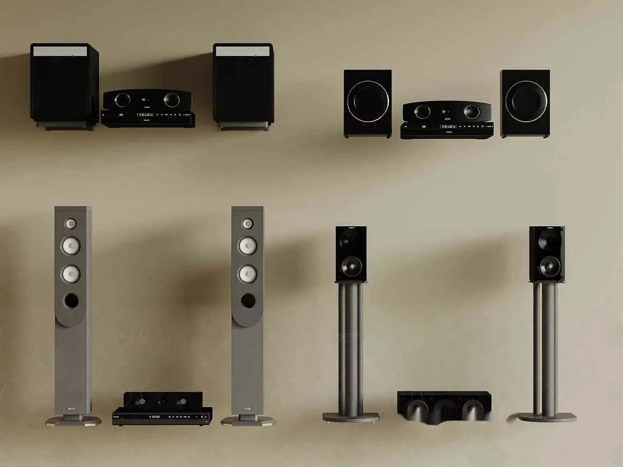 A Home Entertainment System 3D Model – 1076 – VRAY Render