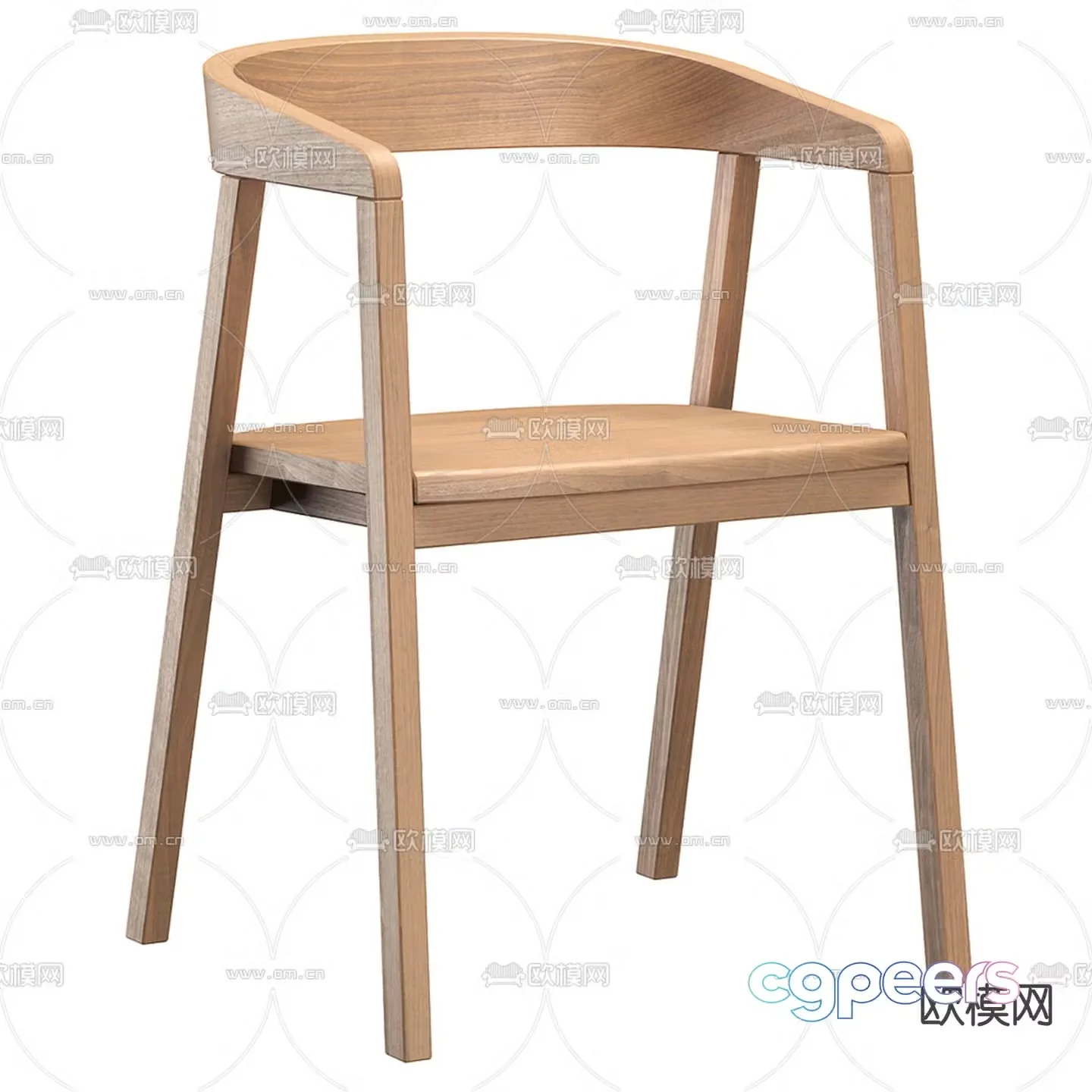 Wabi-sabi chair dining chair 3d model