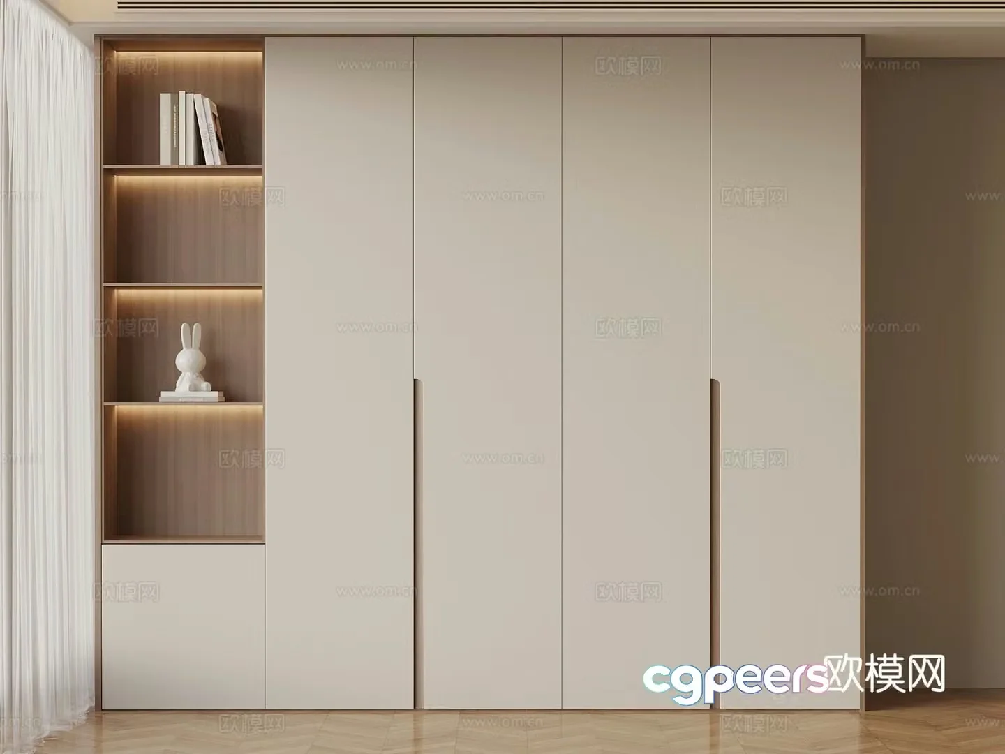 Modern minimalist wardrobe 3d model