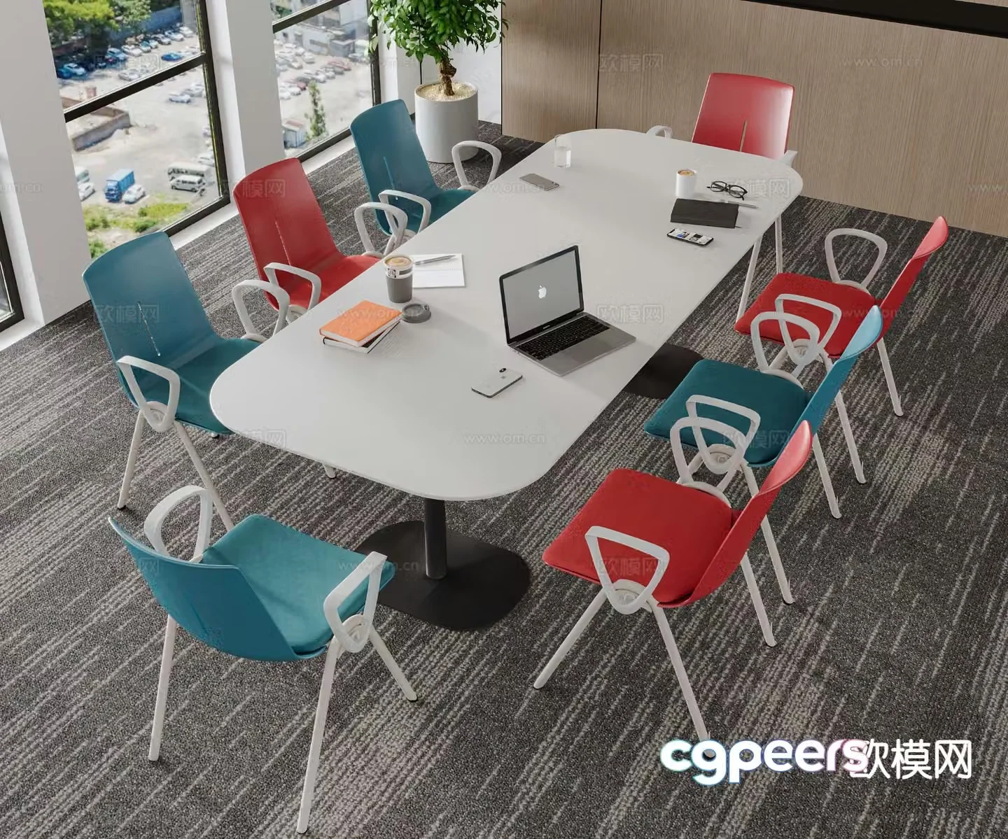 Modern conference table 3d model