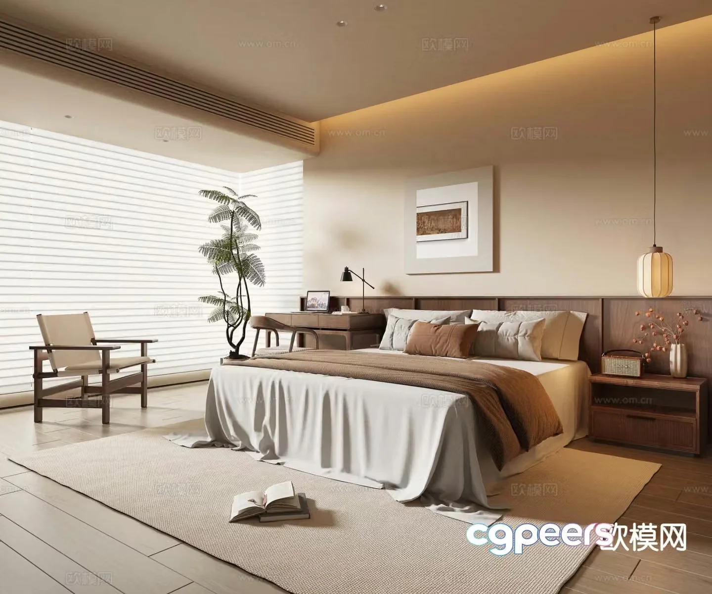 Medieval style bedroom master bedroom 3d model