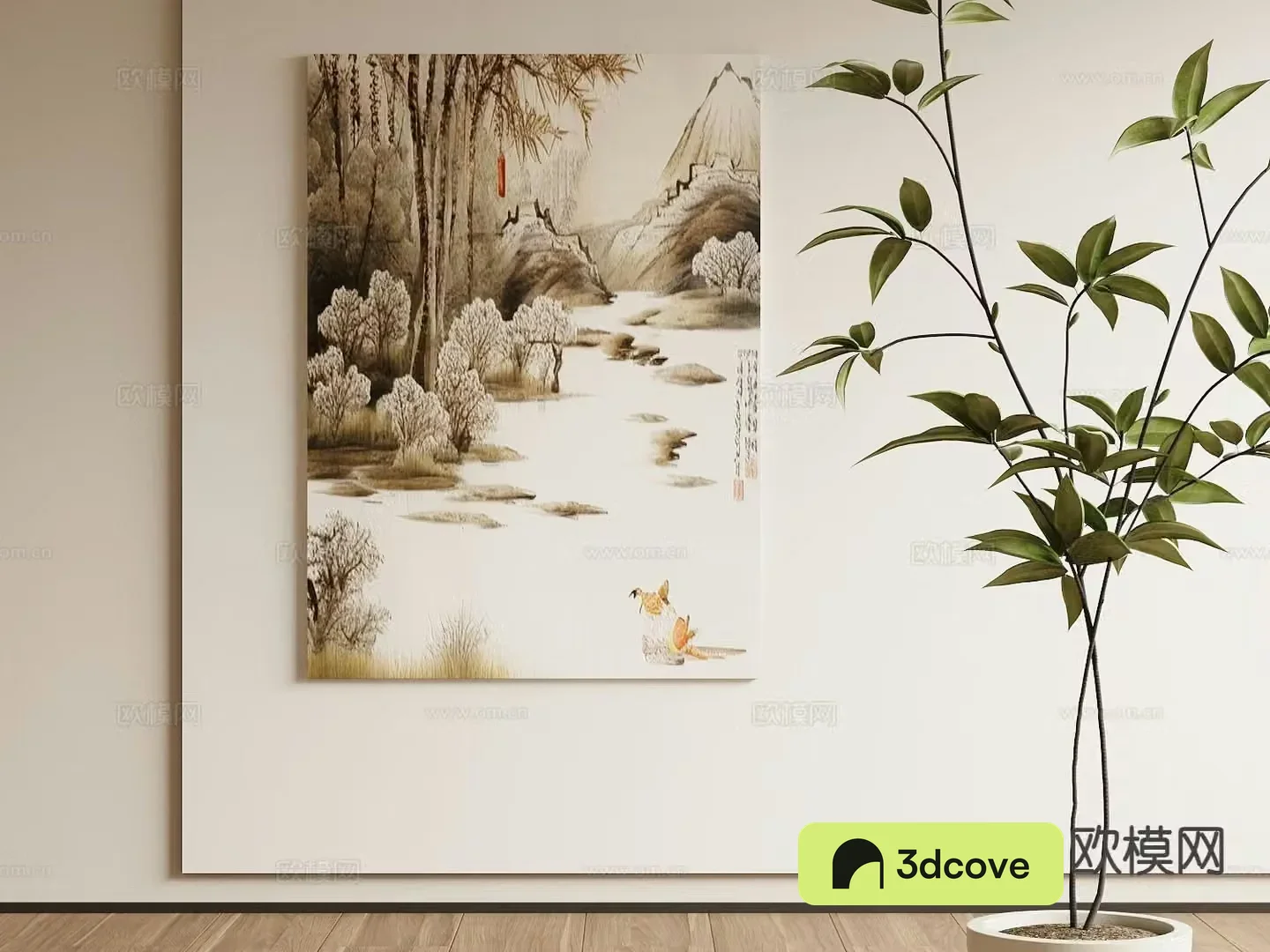 New Chinese style decorative painting landscape painting hanging painting
