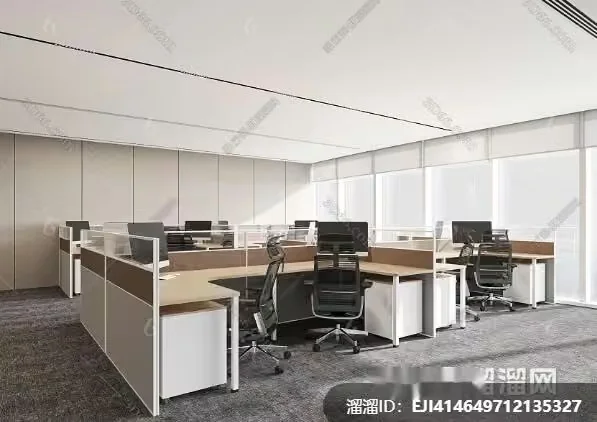 Modern Office Space 3D Model – 5036 – CORONA Render