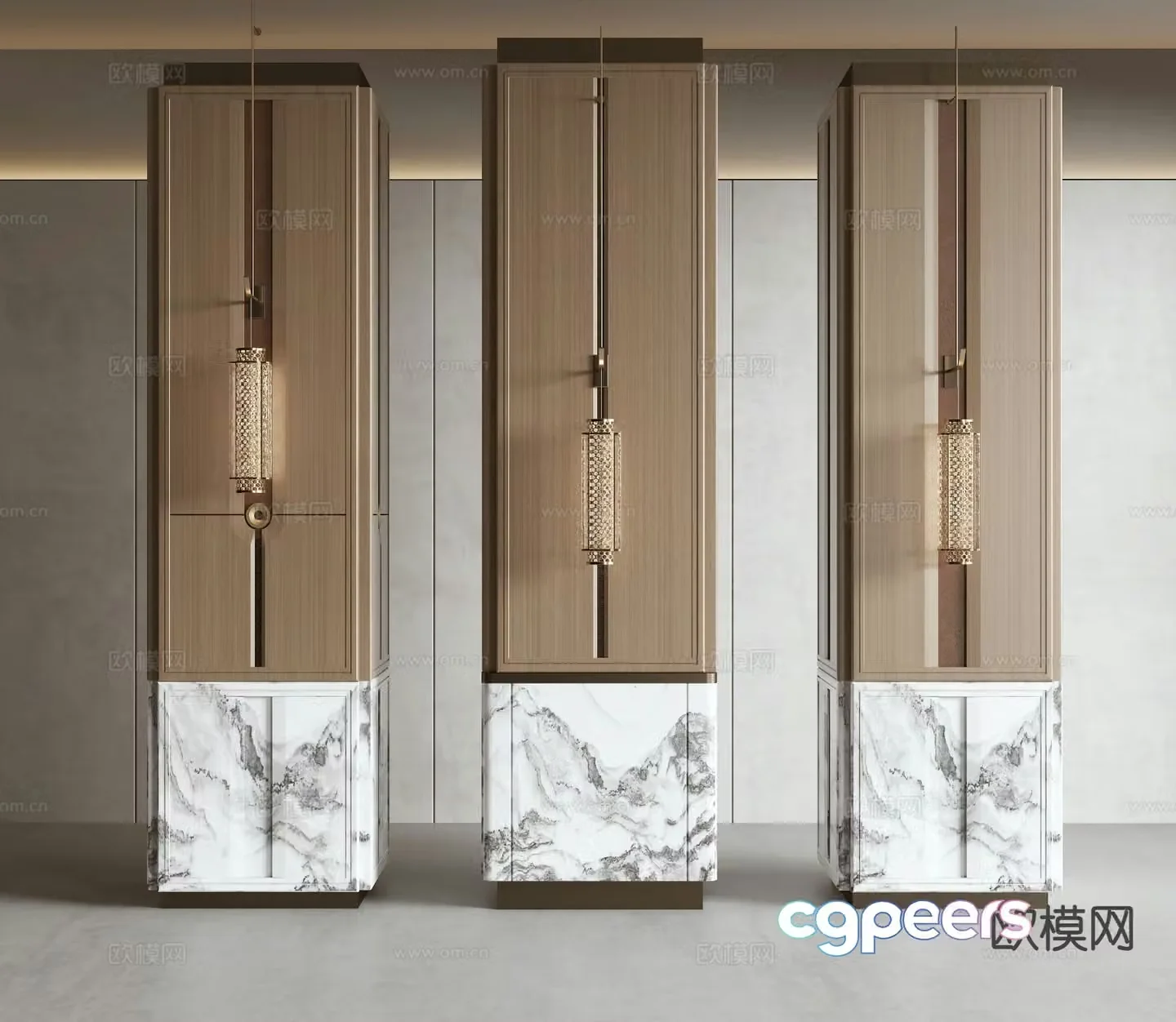 New Chinese column 3D model