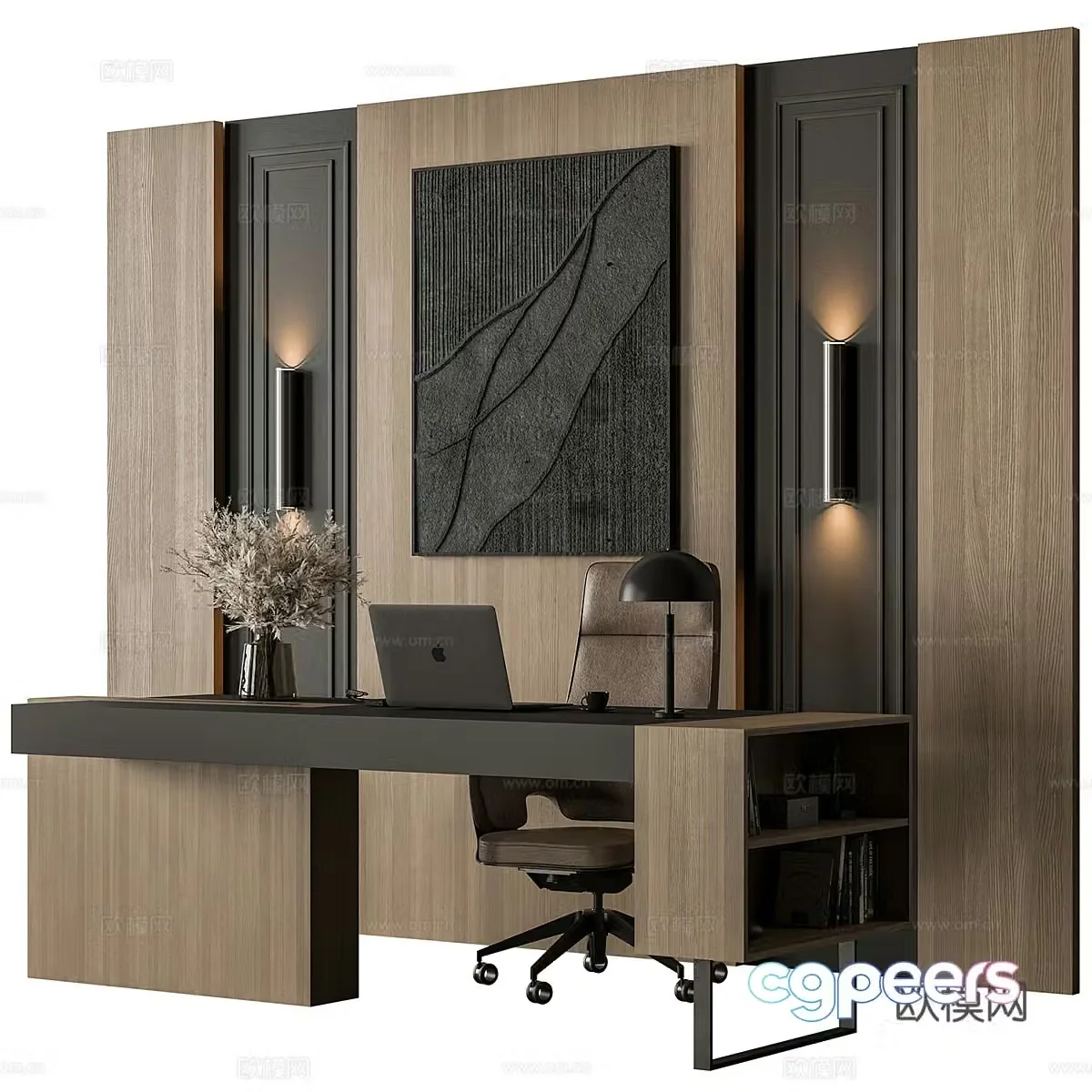 Desk desk desk boss desk 3d model