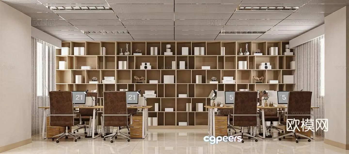 Modern office 3d model