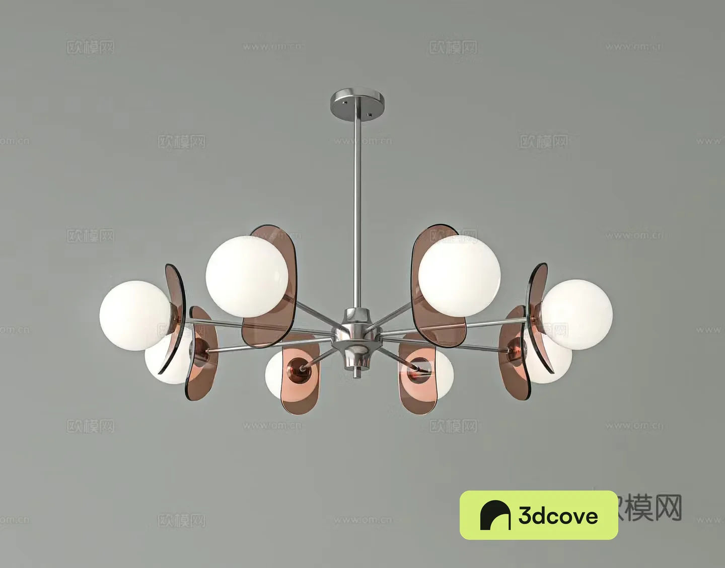 Modern multi-head chandelier