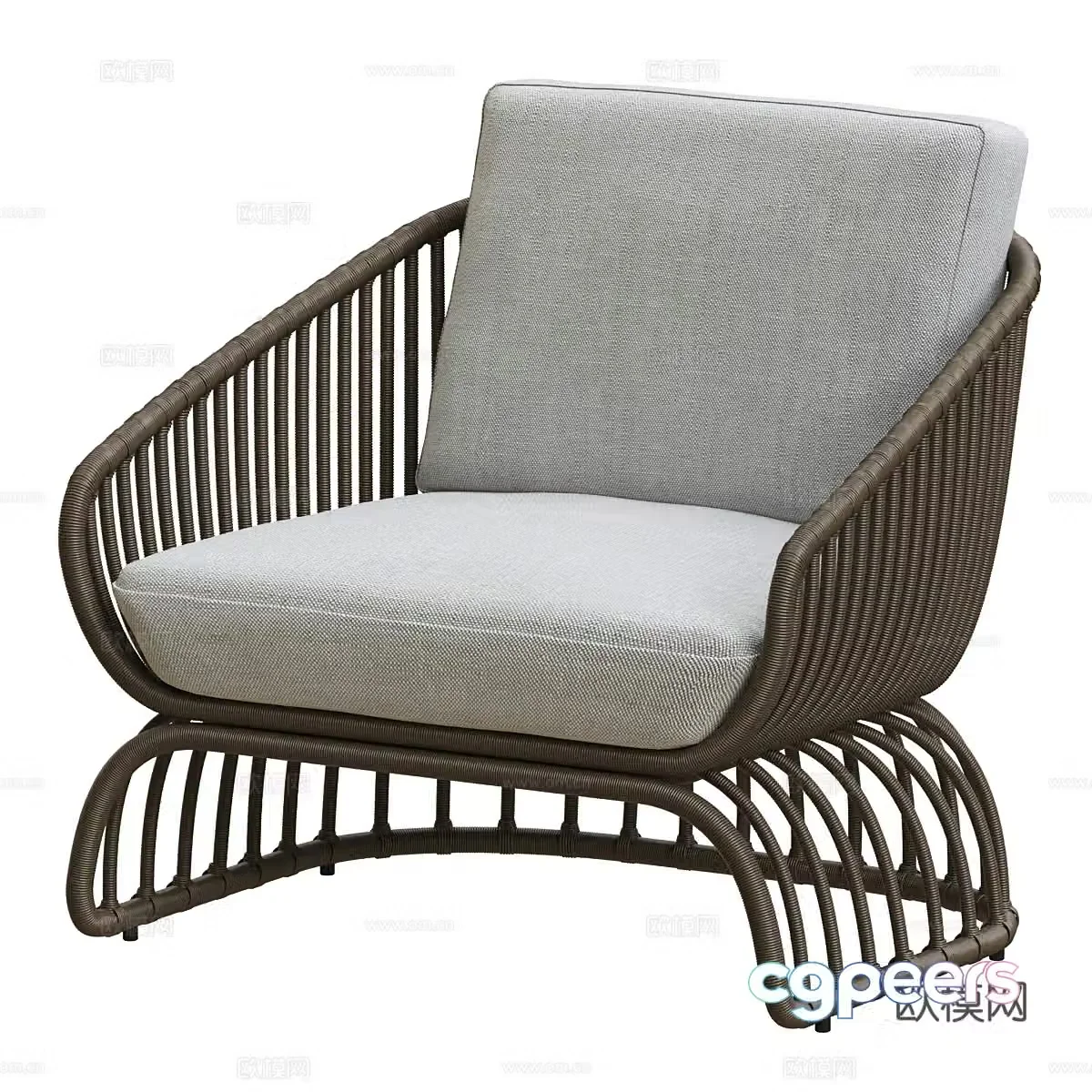 New Chinese style ALARO leisure chair 3d model