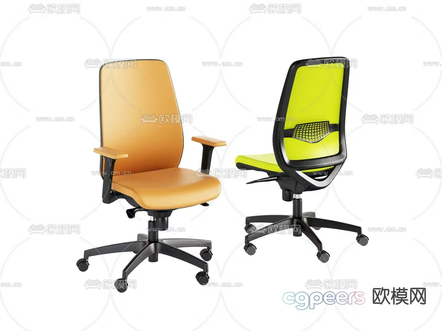Office chair shift chair staff chair 3d model