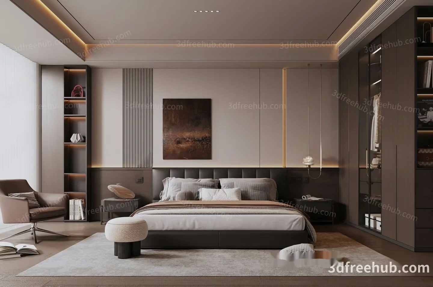 Cozy Bedroom 3D Model – 20521 – VRAY Render