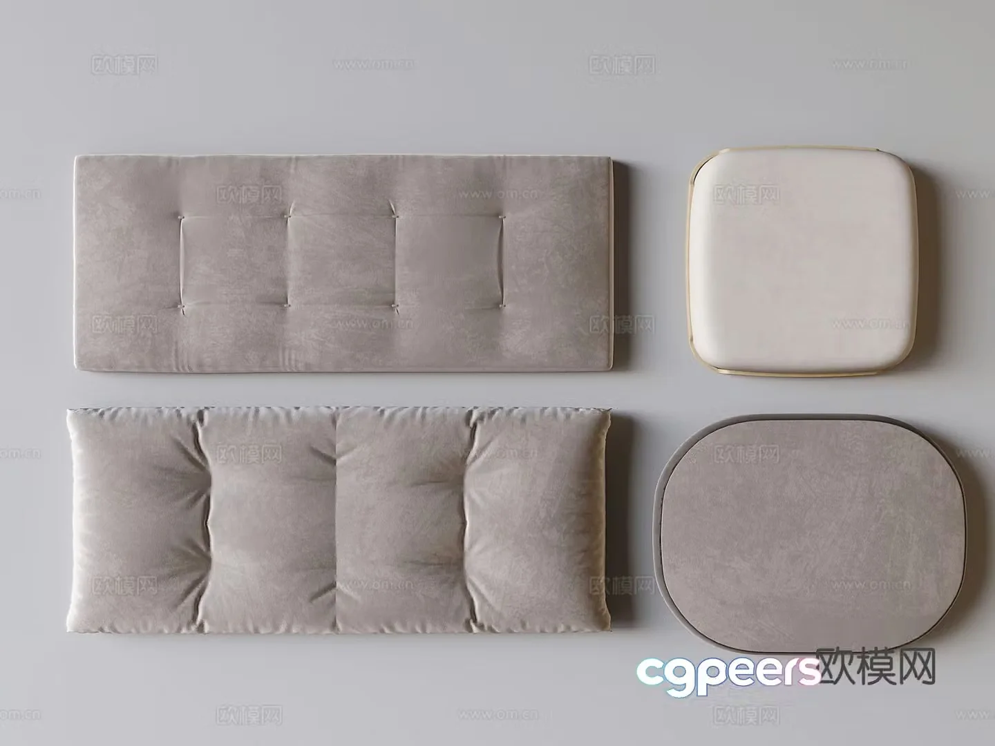 Cushion seat cushion bay window cushion 3d model