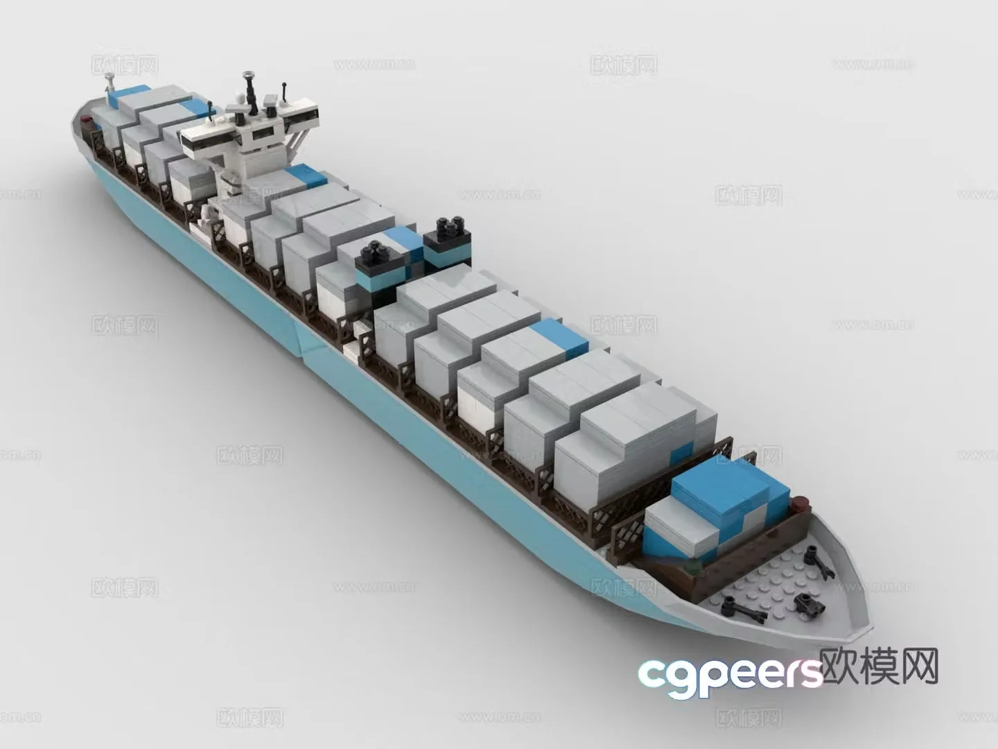 Lego LEGO Toys Building Blocks Cargo Ship Ship 3D Model