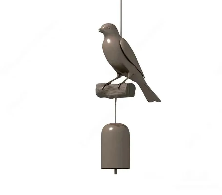 A Bird-Shaped Wind Chime 3D Model – 18782 – CORONA Render
