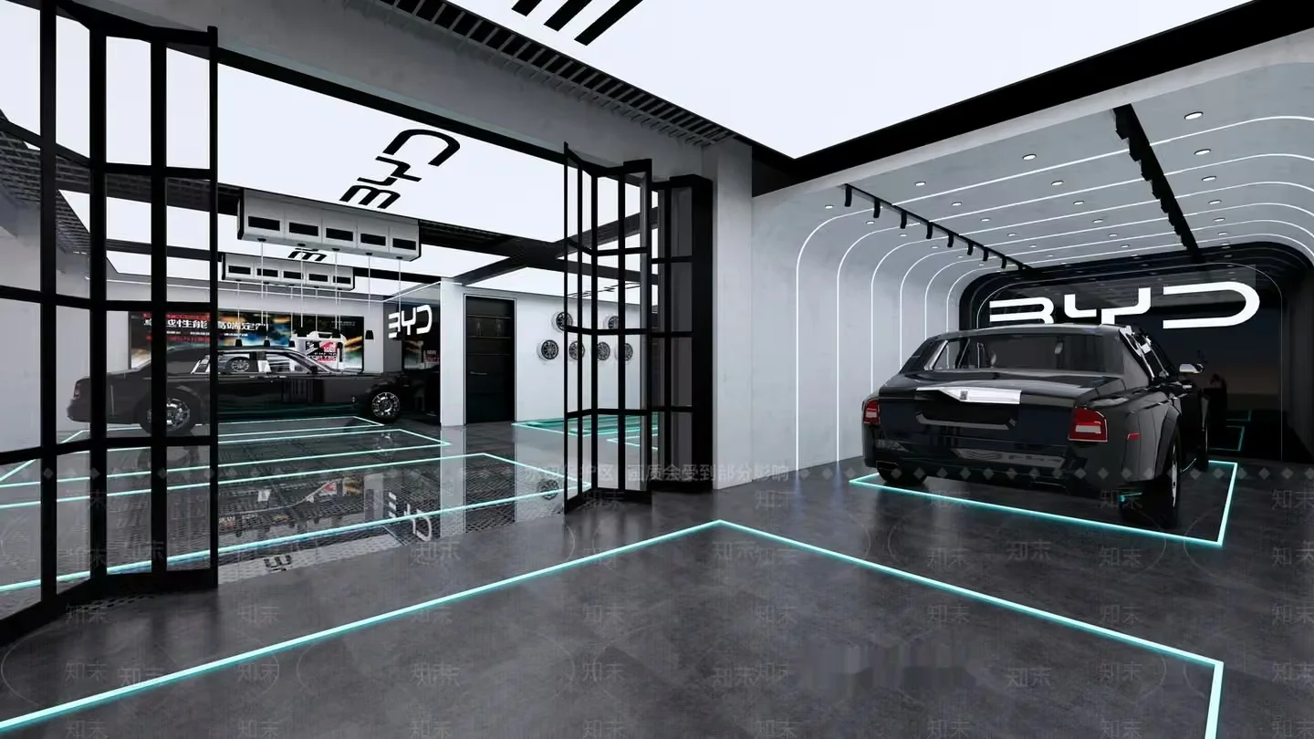 Modern Car Showroom 3D Model – 11187 – VRAY Render