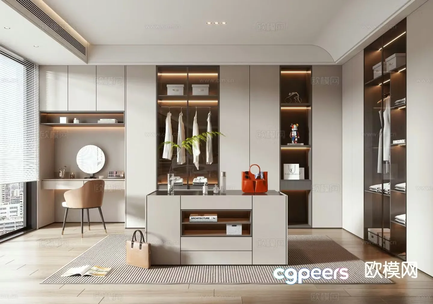 Modern cloakroom 3d model
