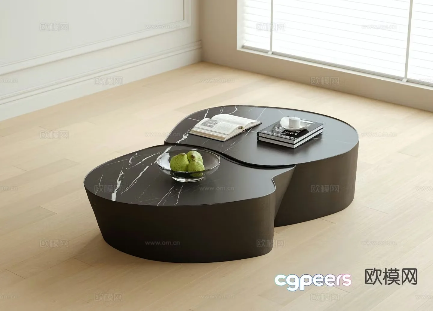 Modern special-shaped coffee table 3d model
