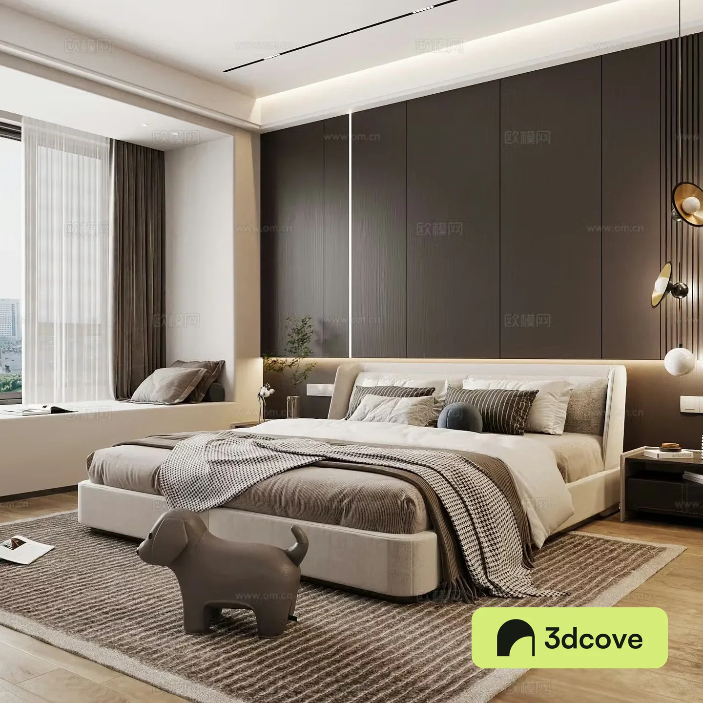 Modern home bedroom Modern bedroom Italian bedroom Simple bedroom Italian bed