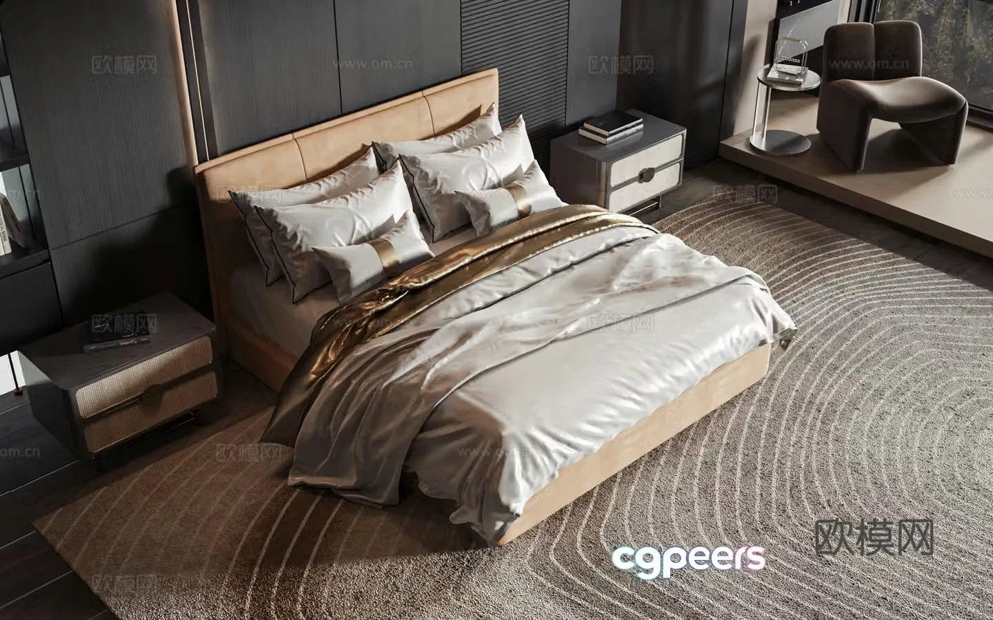 Modern style product bed 3d model
