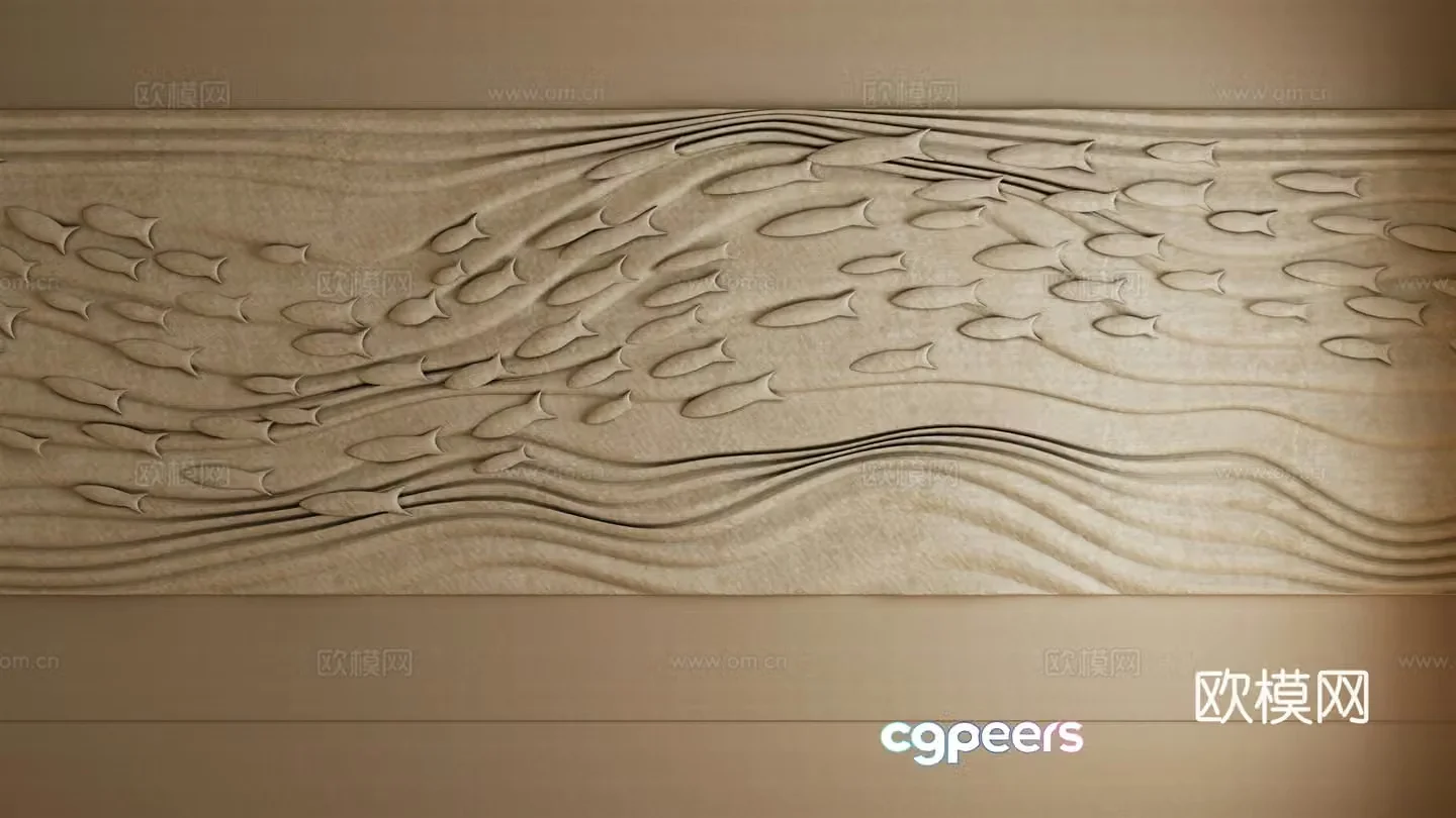 Modern soft bag New Chinese soft bag Fish 3D model