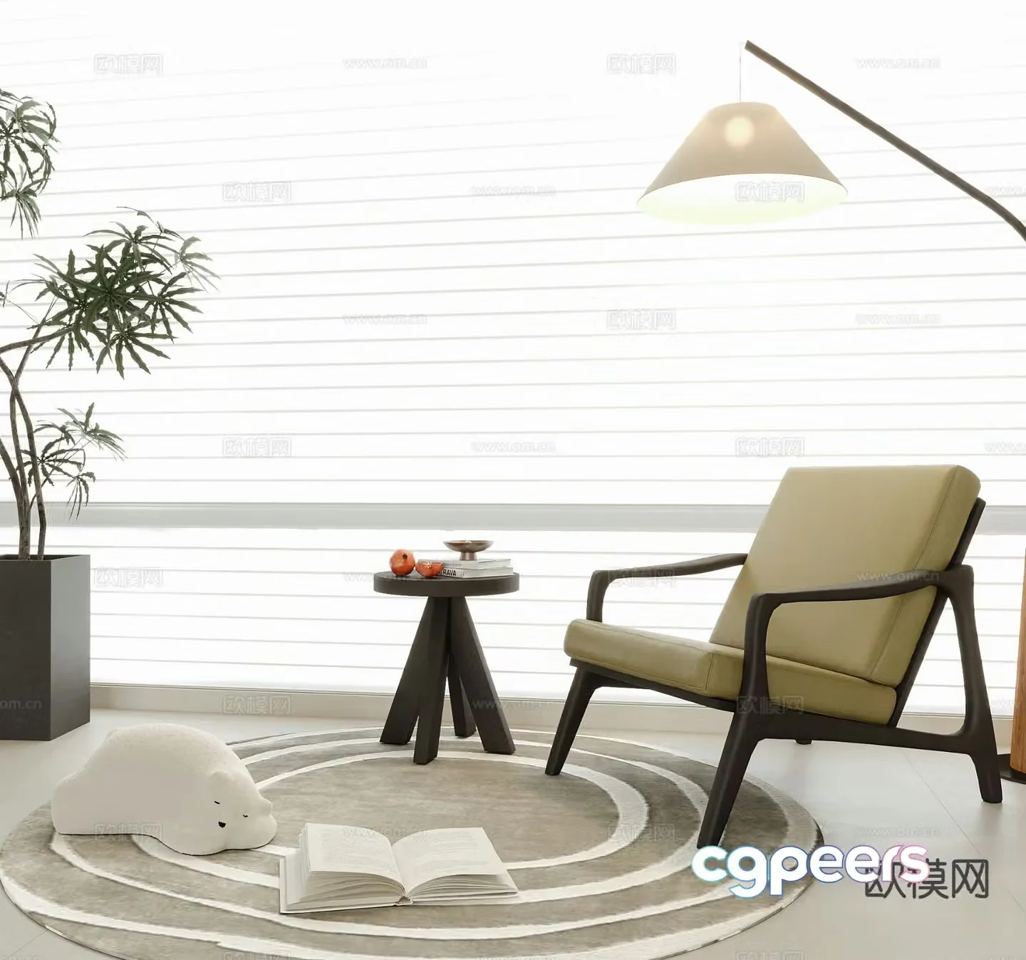 Modern lounge chair 3d model