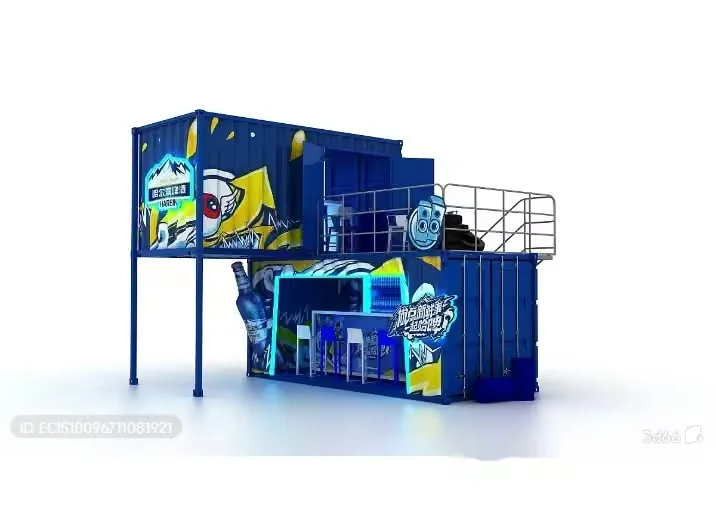 A Blue Shipping Container 3D Model – 4522 – VRAY Render