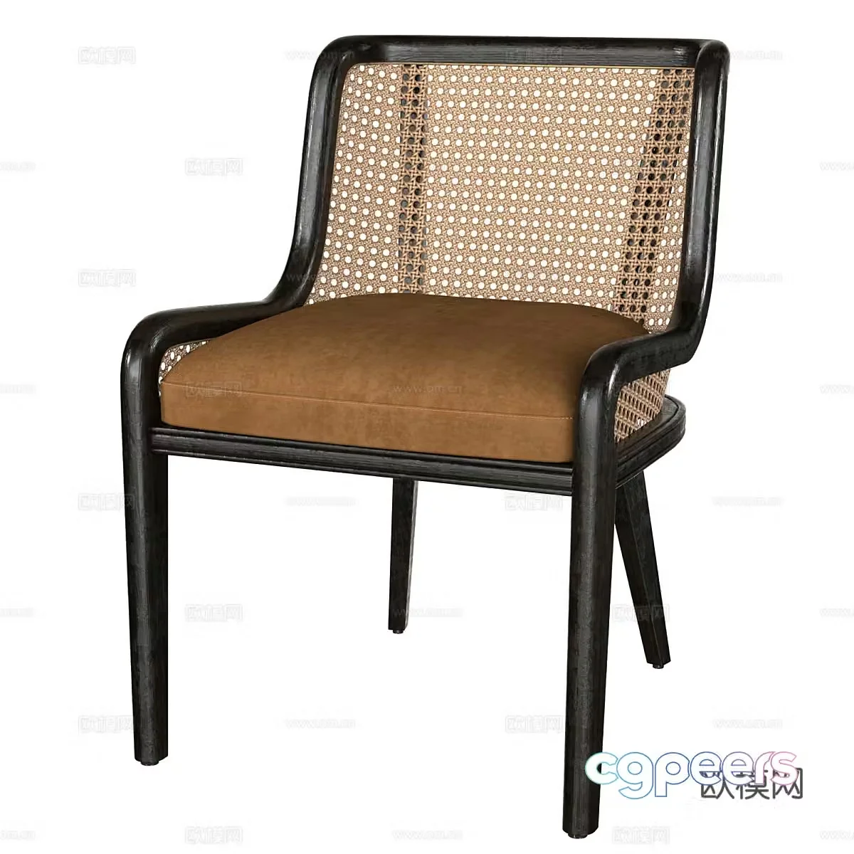 New Chinese style ancient rattan chair 3D model