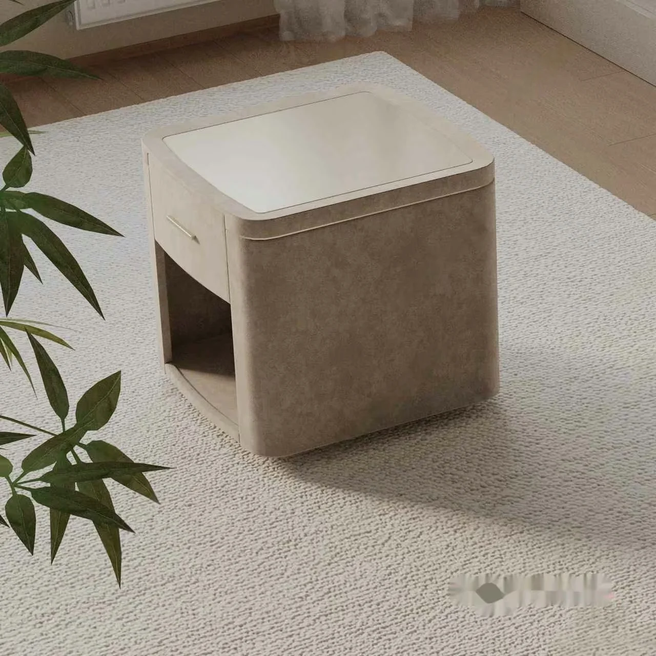 Simple Beige End Table 3D Model – 12357 – VRAY Render