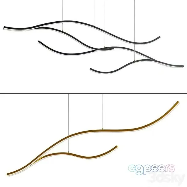 3ds Max Free – Minimalist Luxe Chandelier 09
