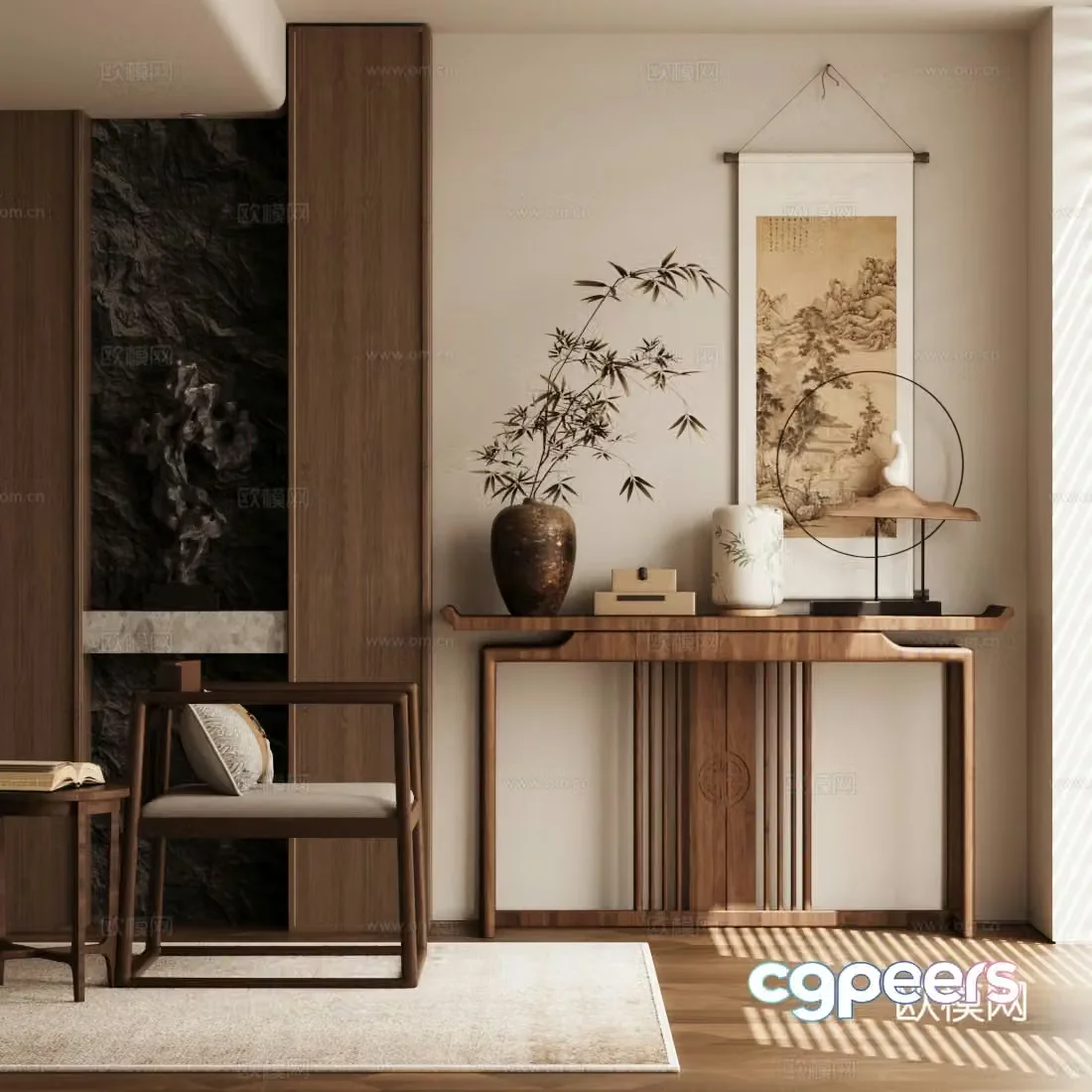 New Chinese Zen Constitution New Chinese End Scenery Constitution New Chinese End Scenery Constitution New Chinese End Scenery Constitution New Chinese End Scenery Constitution 3D Model