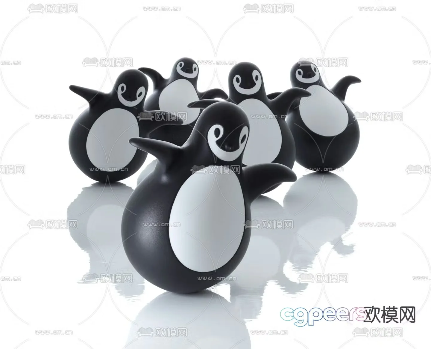 toy penguin doll 3d model