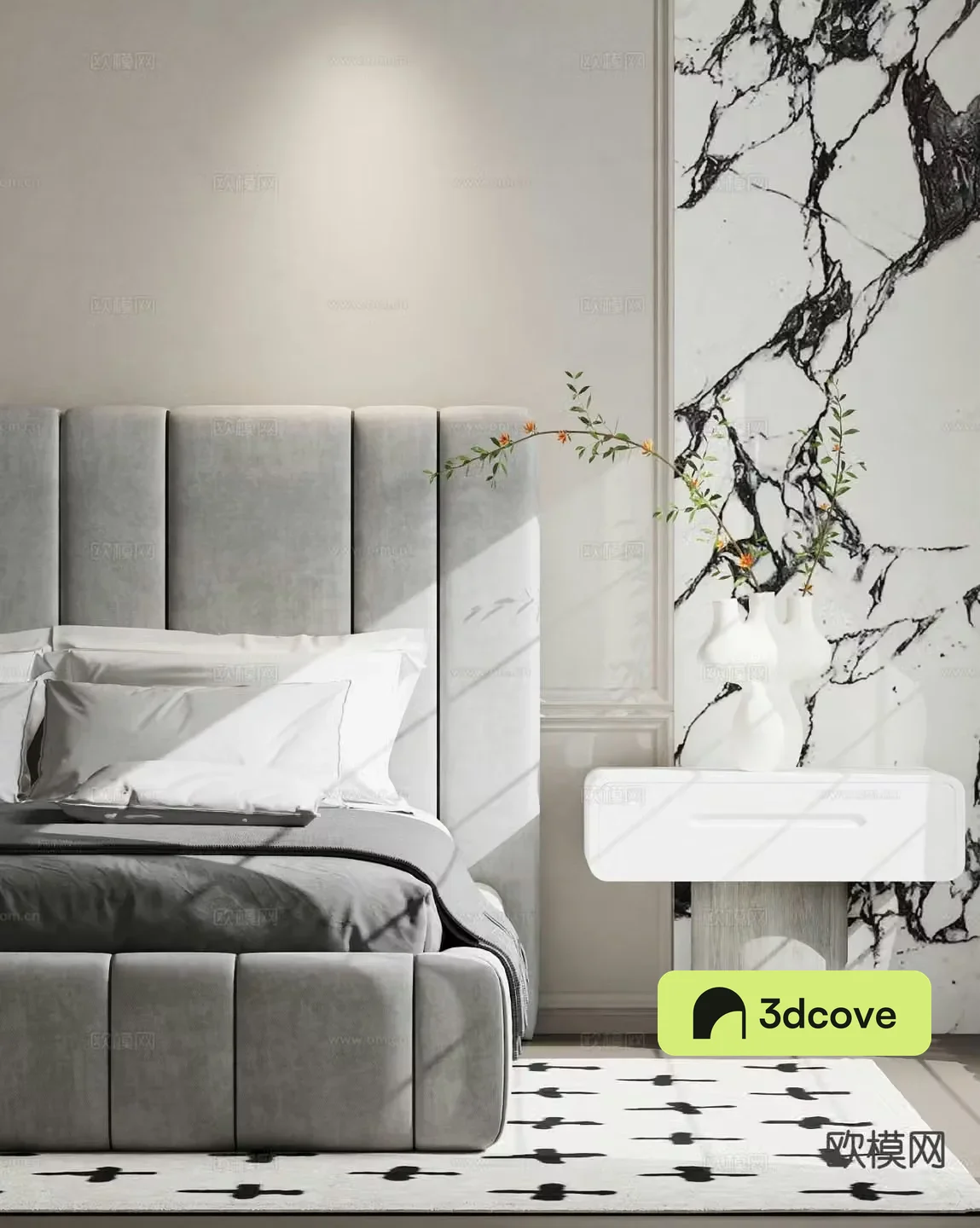Modern double bed
