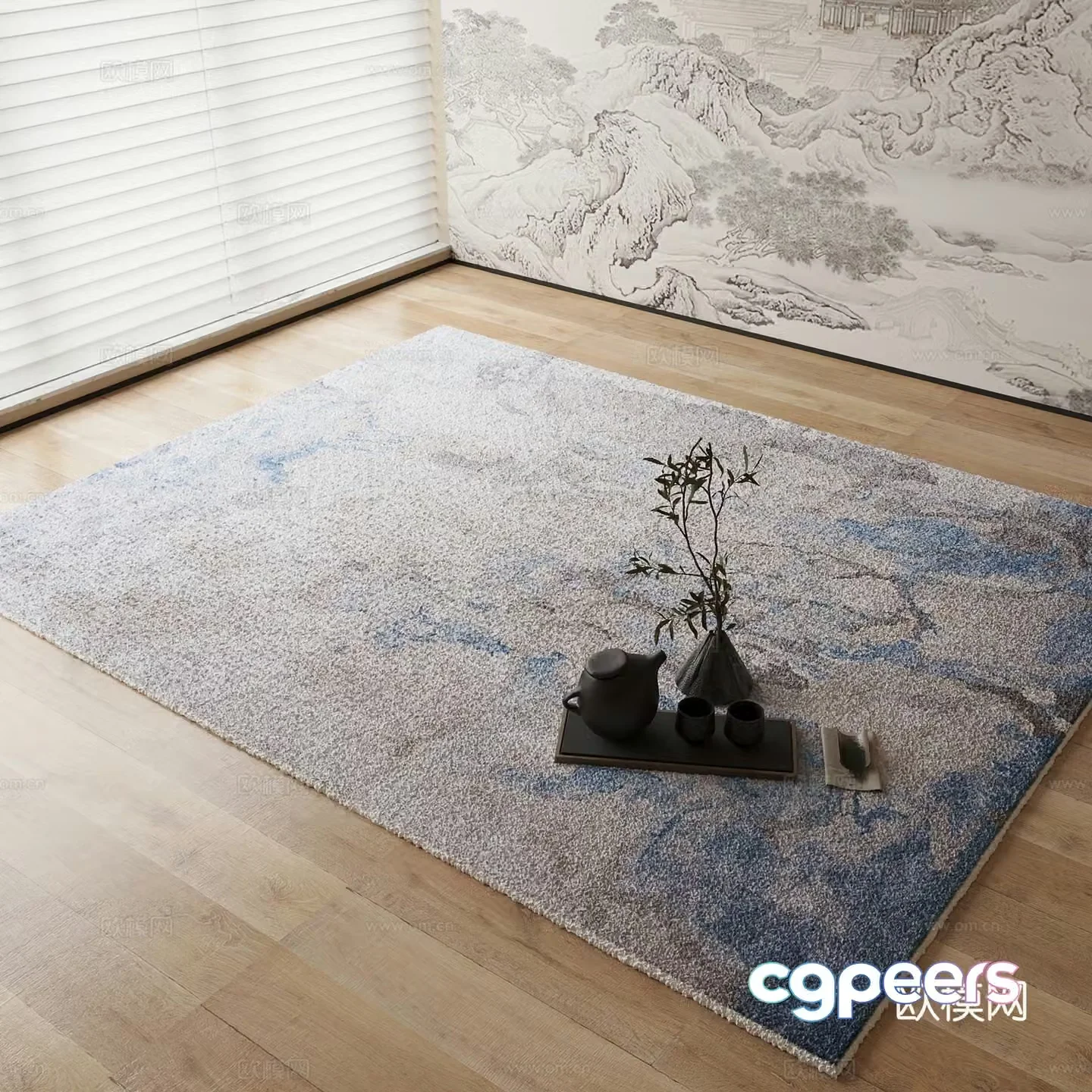New Chinese carpet 3D model