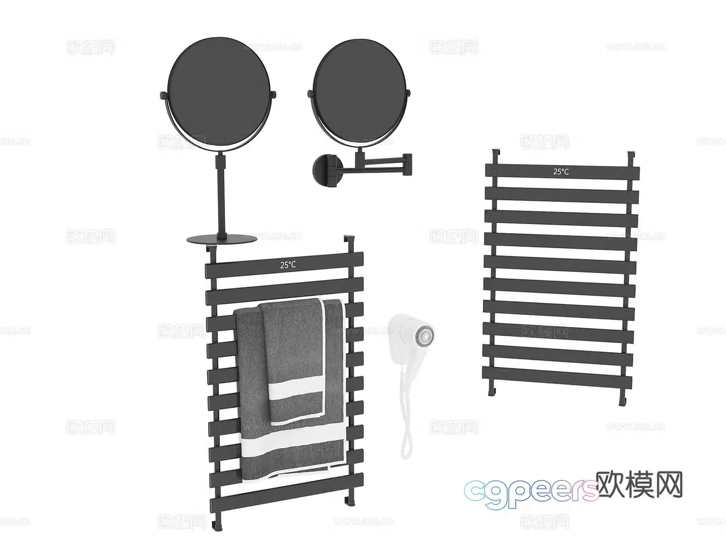 Hardware Towel Rack 3D Model