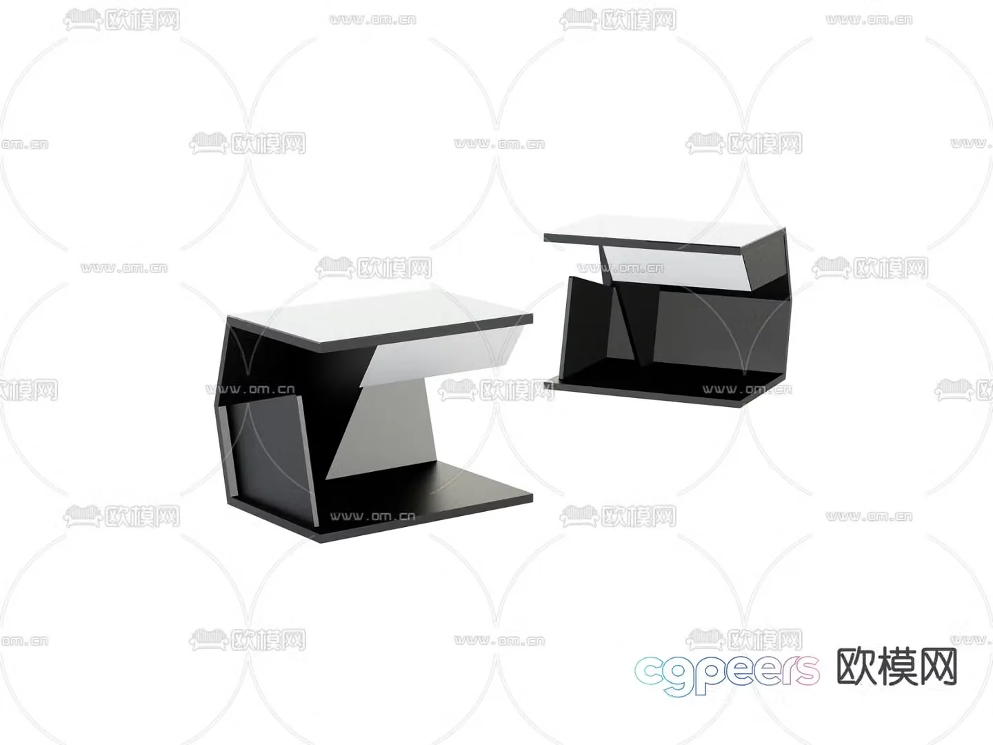 Modern bedside table 3d model