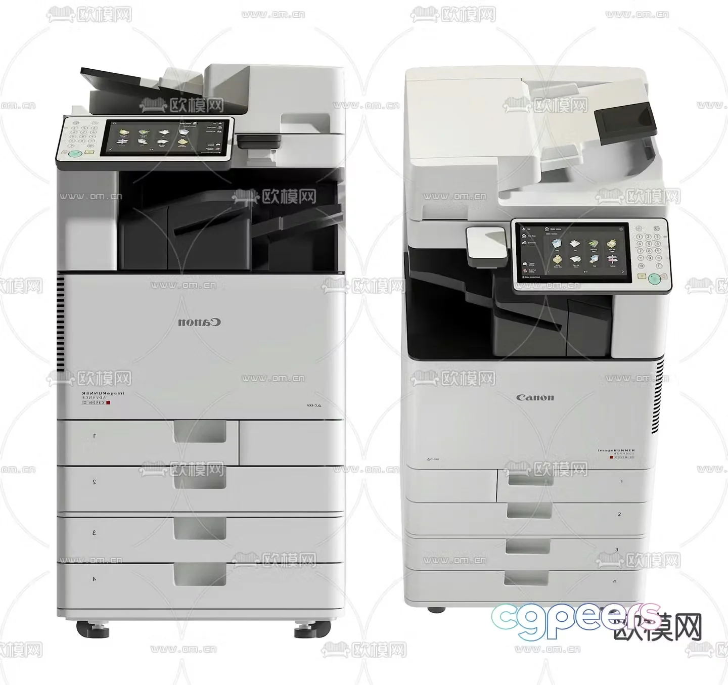 printer copier printing press 3d model