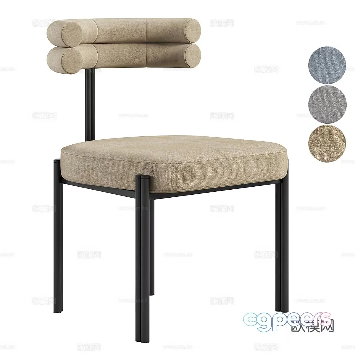 Modern Aucelin dining chair 3d model