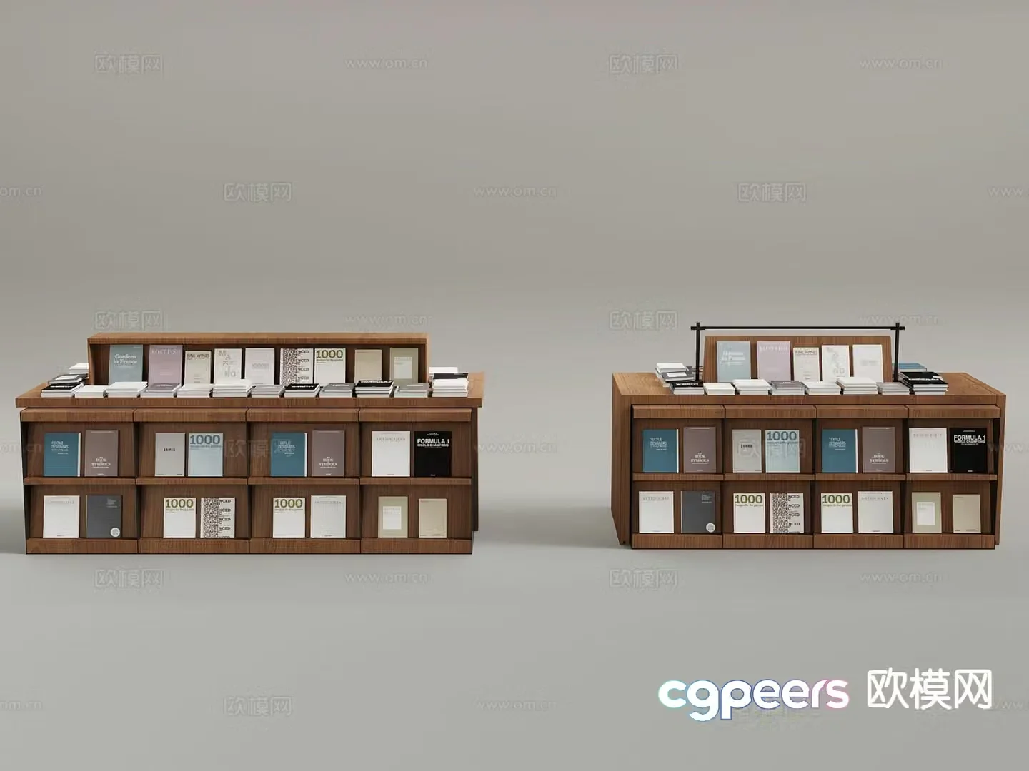Modern book display stand book book 3d model