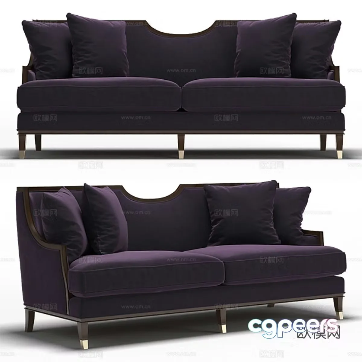 Dantone | Three-person sofa “Monterey” 3D model