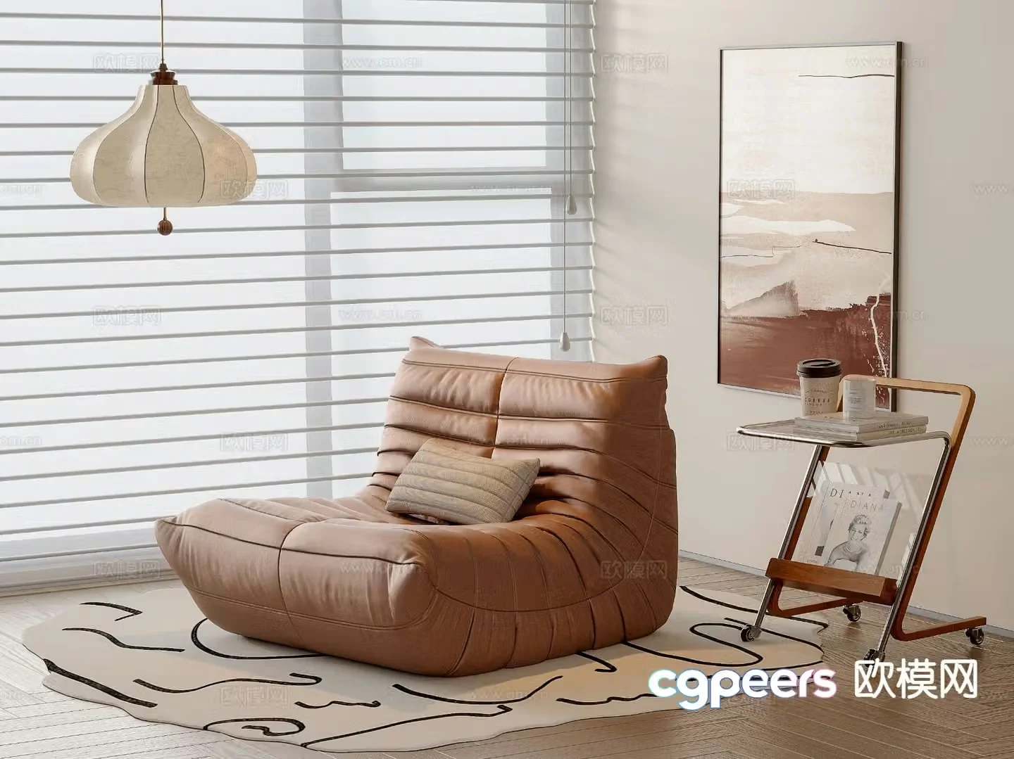 Medieval style lazy sofa caterpillar sofa 3d model