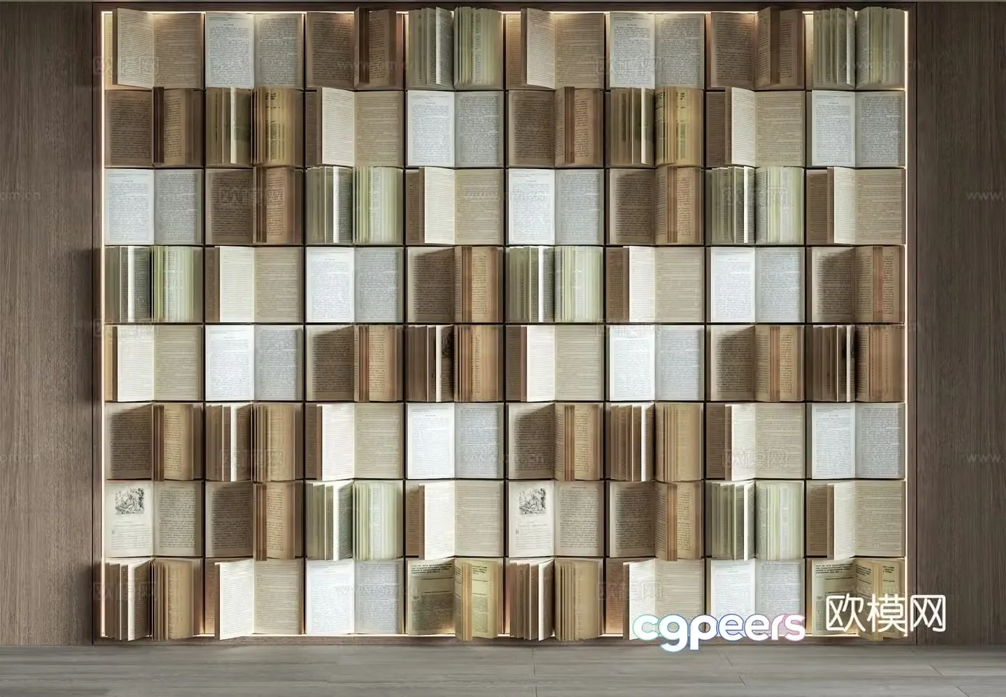 Modern background wall styling wall decorative wall 3D model