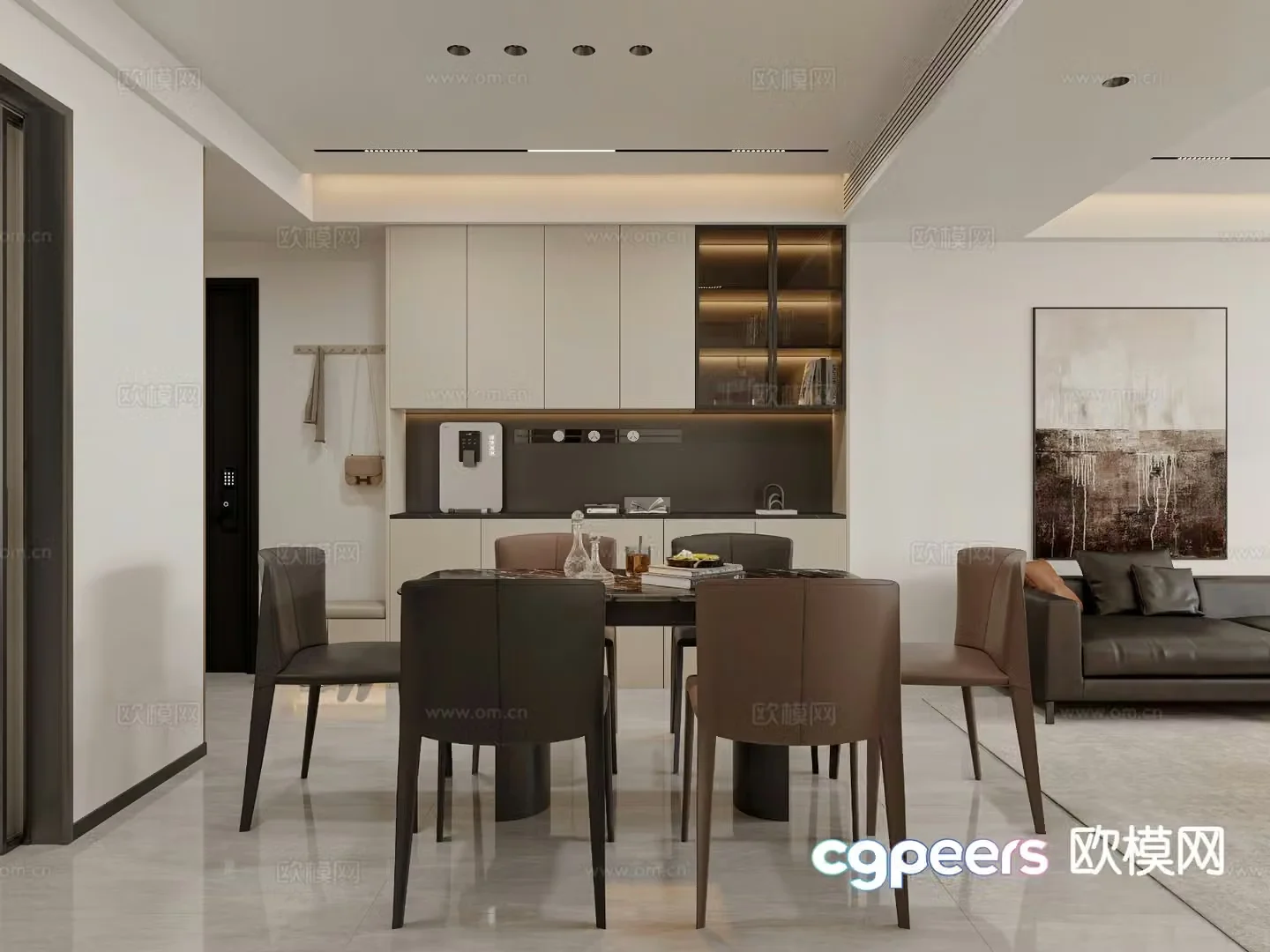 Modern restaurant 3d model