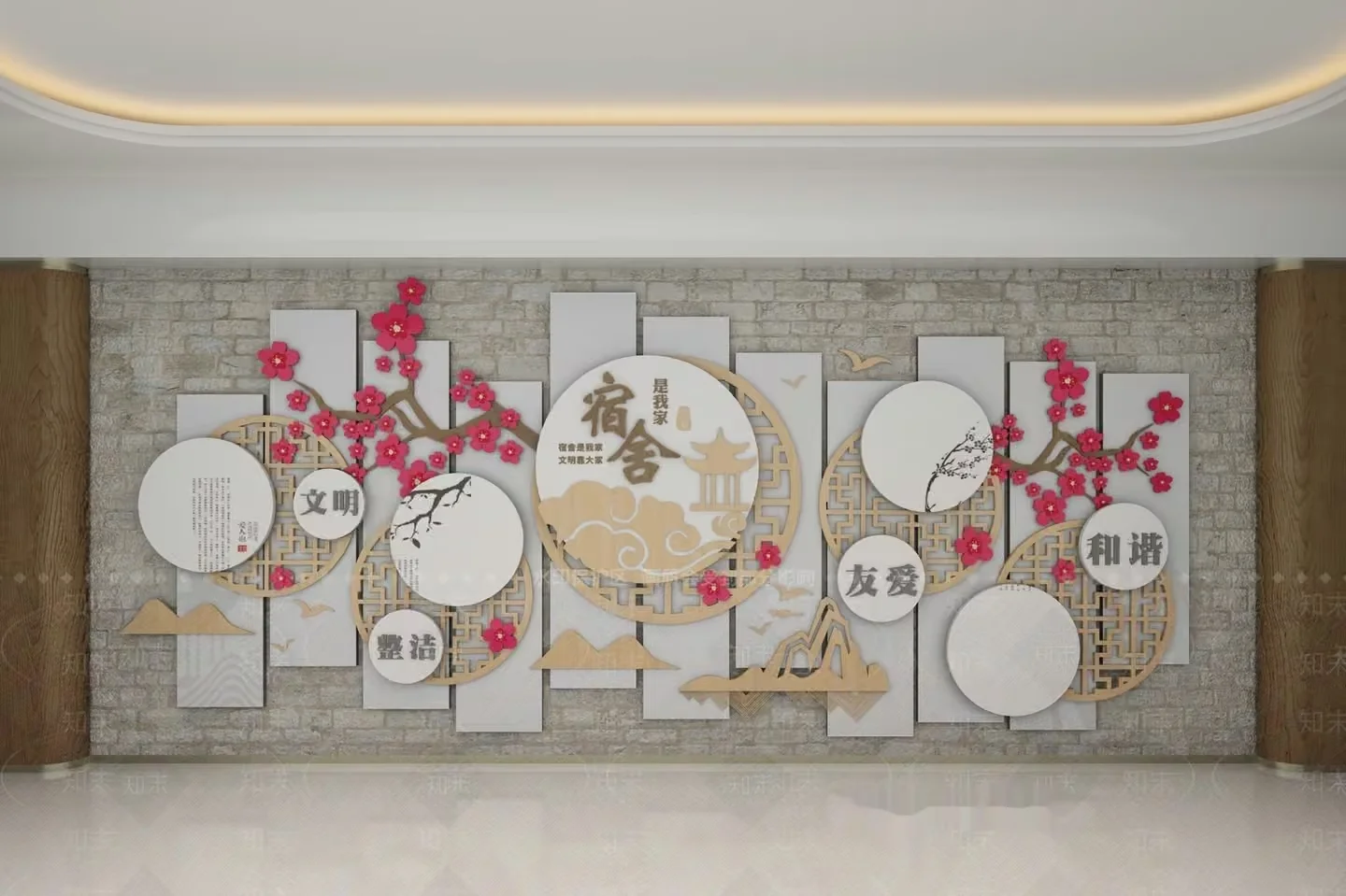 A Large Decorative Wall Hanging 3D Model – 14425 – VRAY Render