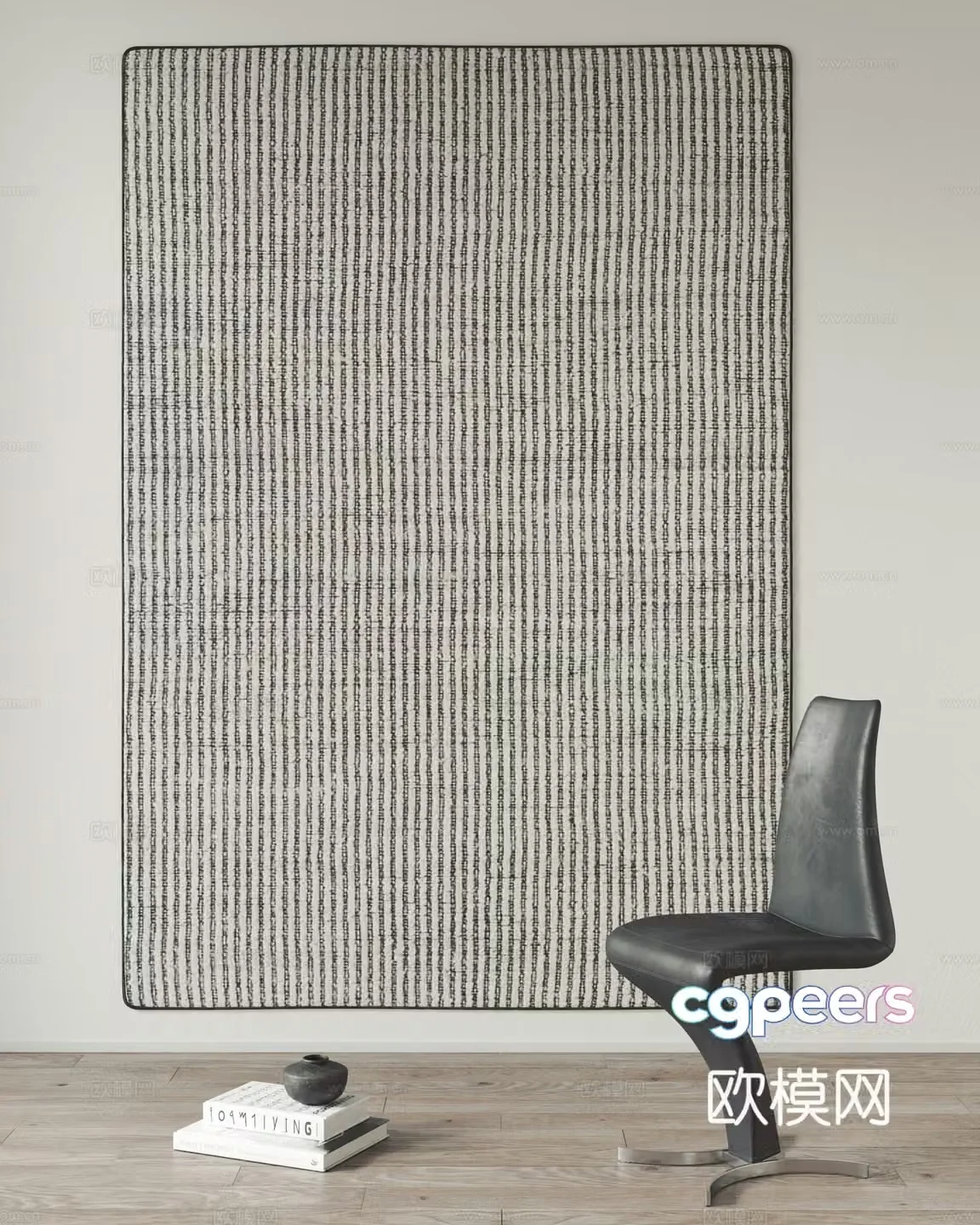 Modern carpet single chair 3d model