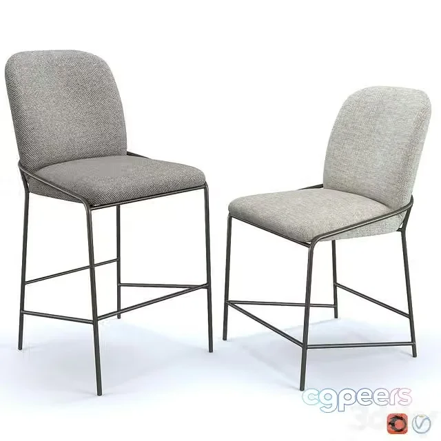 3ds Max Free – West Elm Astrud Counter & Bar Stool