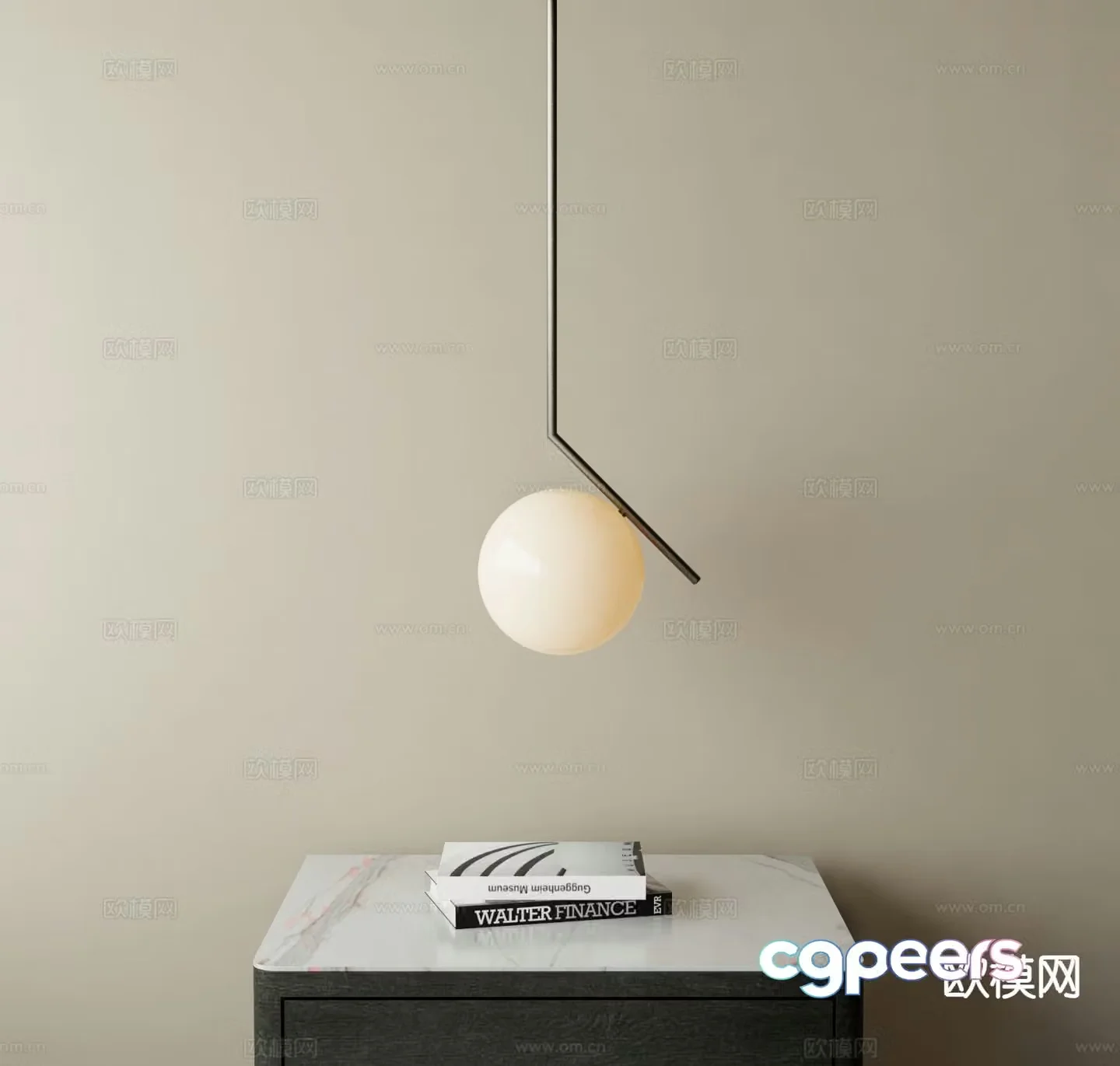Modern chandelier round chandelier 3d model