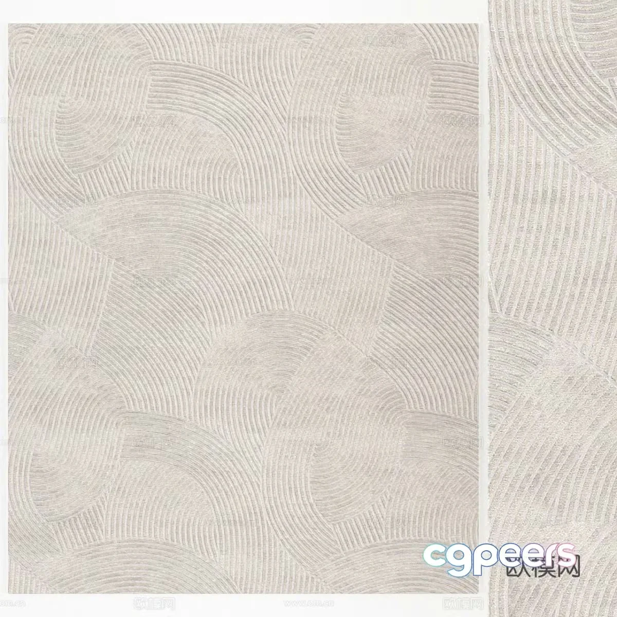 Wasabi Striped Carpet Wool Carpet 3d Model