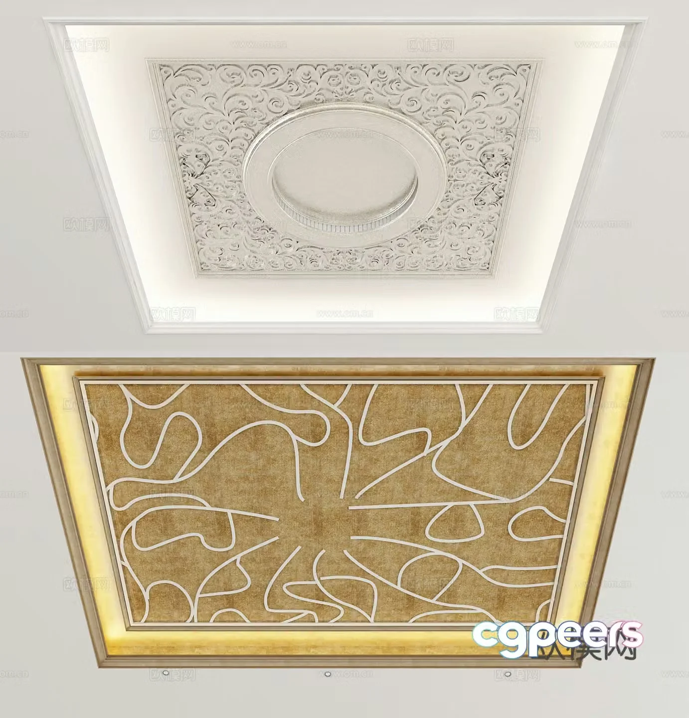 European style ceiling 3D model