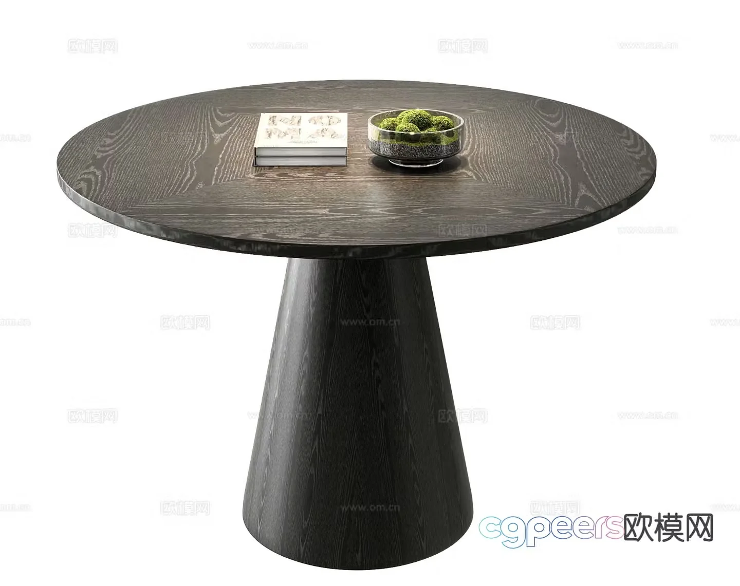 Modern round table dining table 3d model