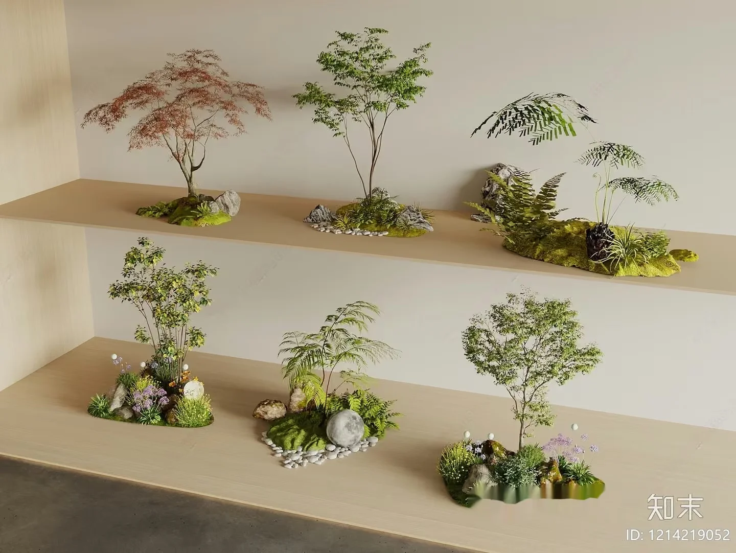 Small Garden Decorations 3D Model – 12566 – VRAY Render